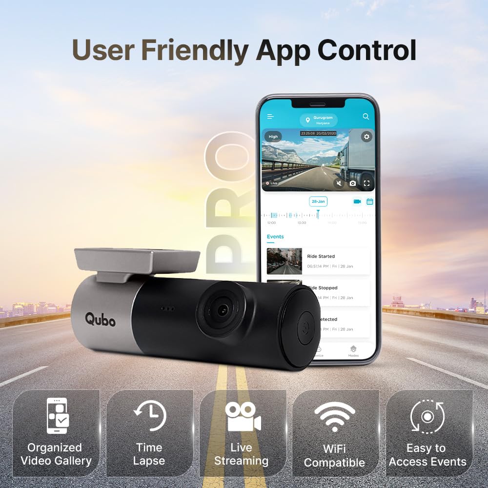 Qubo Car Dash Camera Pro Dash Cam from Hero Group Made in India