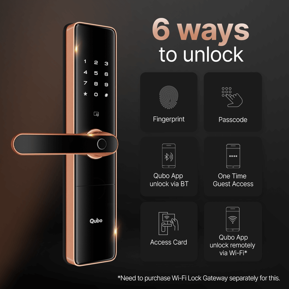 Qubo Smart Door Lock Ultra Copper - Image 3