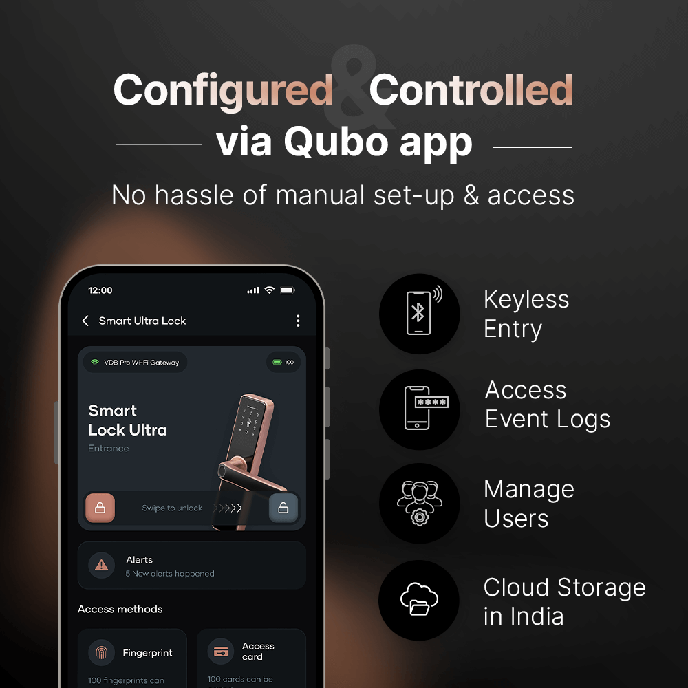 Qubo Smart Door Lock Ultra Copper - Image 4