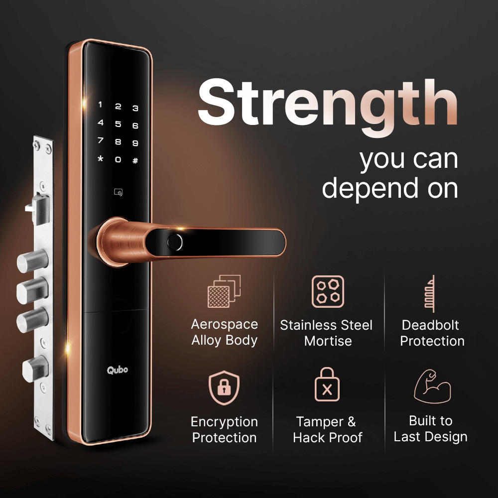 Qubo Smart Door Lock Ultra Copper - Image 5